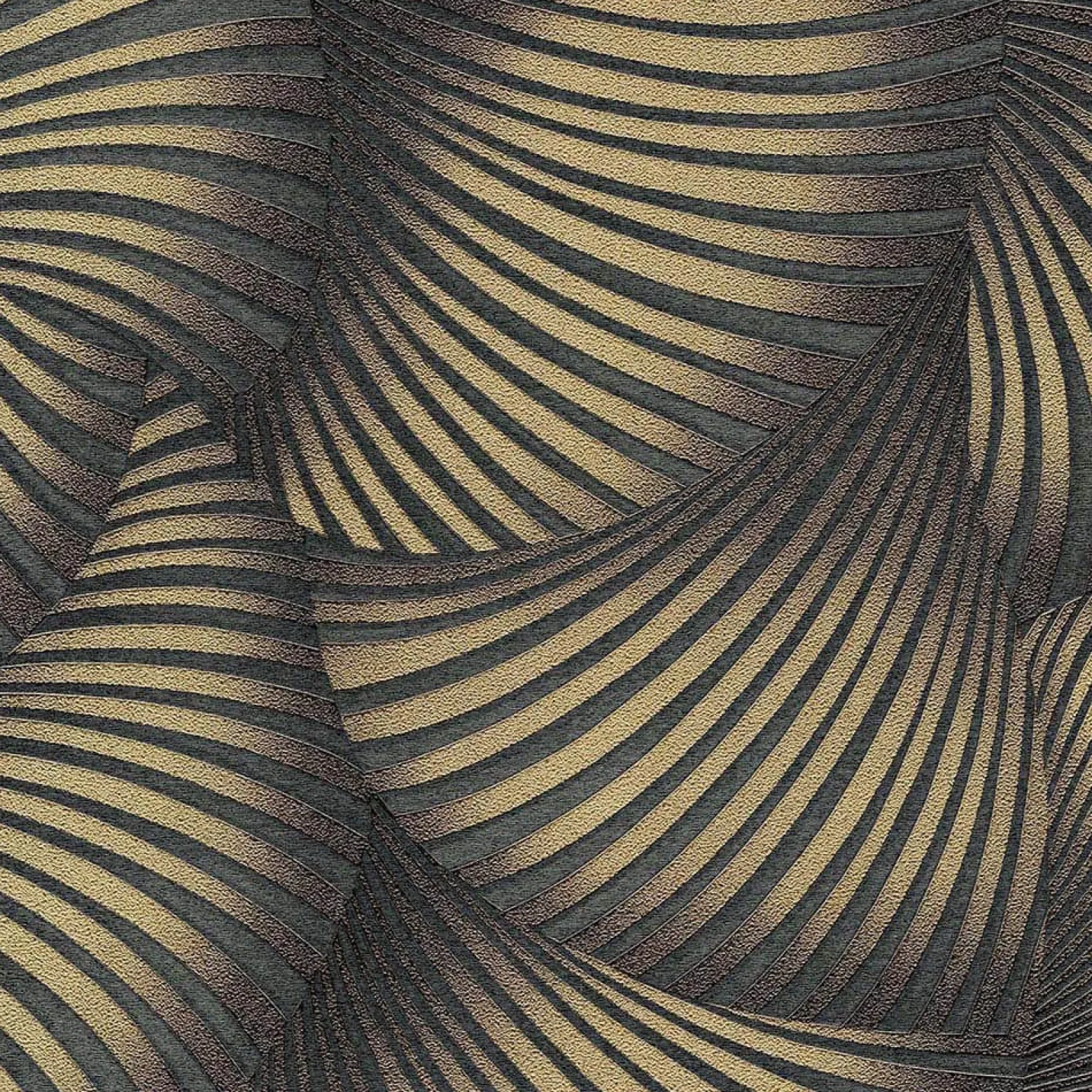 Tapete Guido Maria Kretschmer Fächer Schwarz Gold 10525-15