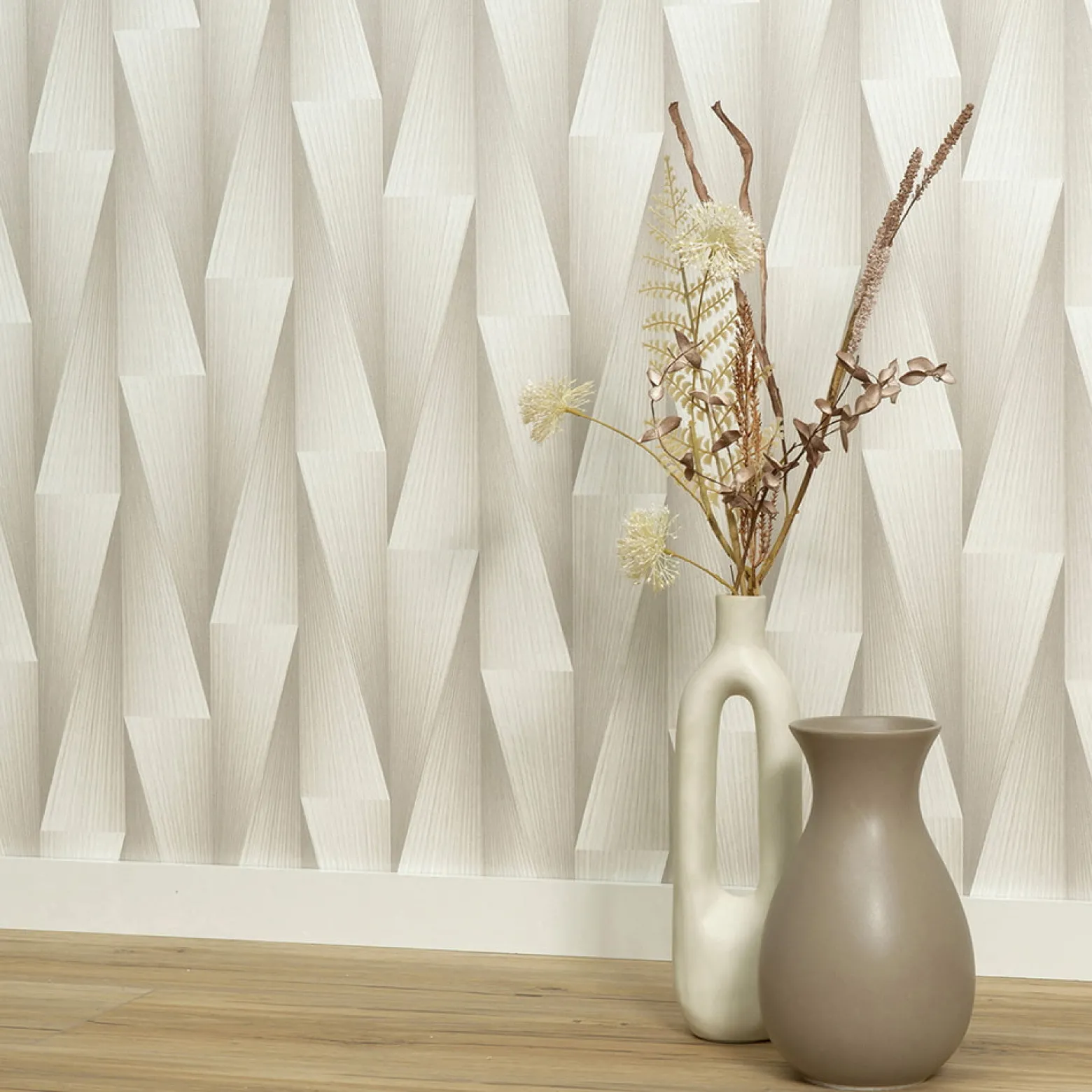 Tapete Guido Maria Kretschmer 3D-Effekt Creme Beige