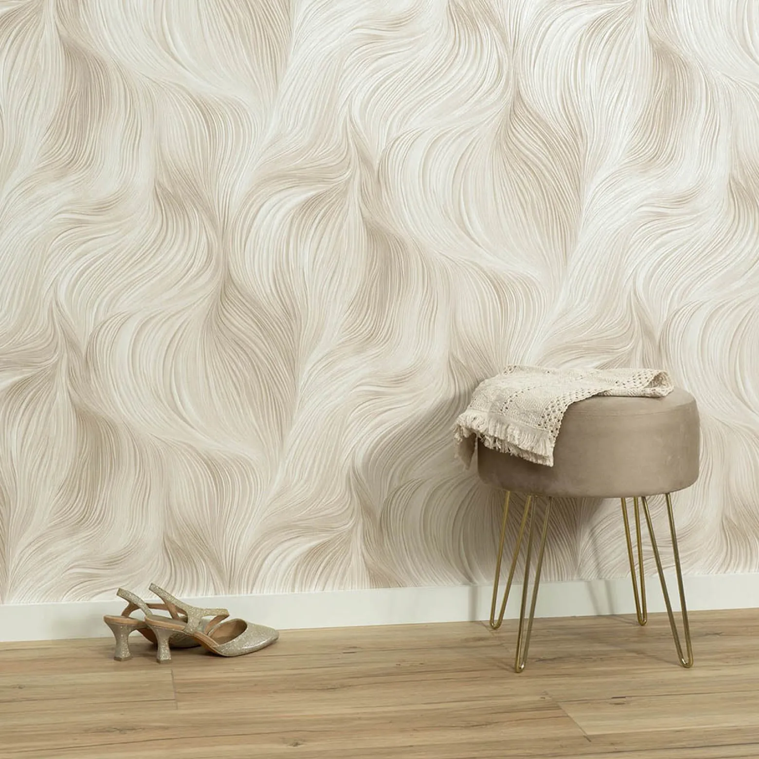 Tapete Guido Maria Kretschmer Wellen Beige Creme 10522-02