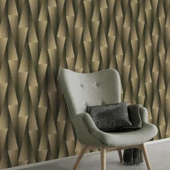 Tapete Guido Maria Kretschmer 3D-Effekt Schwarz Gold