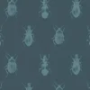 Tapete Käfer Insekt dunkelblau blau Rasch Textil 289533