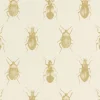 Tapete Käfer Insekt weiß gold Glanz Rasch Textil 289502