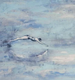 Tapete Mann Wasser Sprung Guido Maria Kretschmer blau
