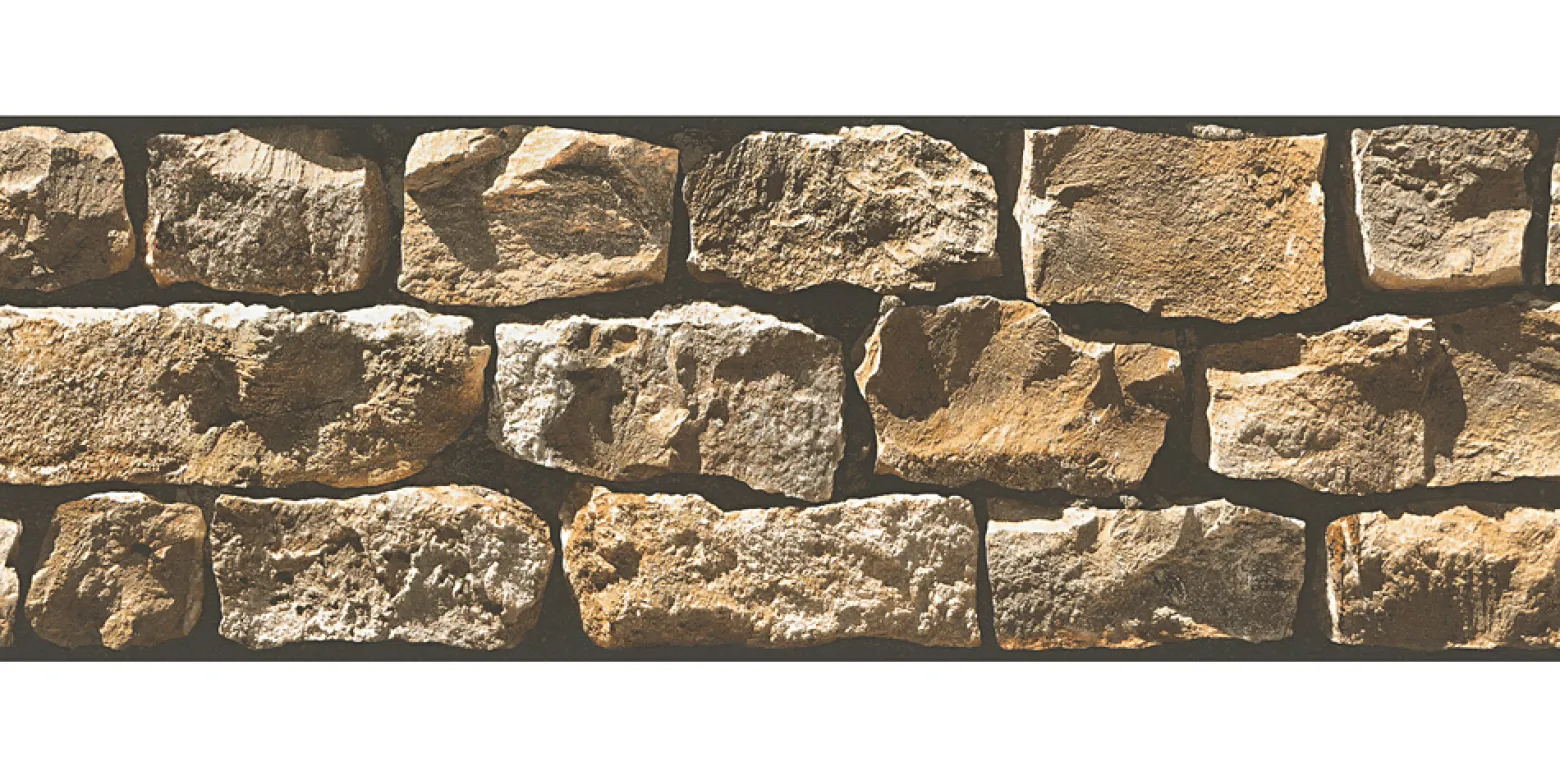 Tapetenbordüre Borte Steinmauer cremebeige AS 9058-19