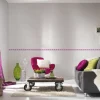 Tapeten Bordüre Kinder Herzen pink weiß AS 2818-38