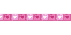 Tapeten Bordüre Kinder Herzen pink weiß AS 2818-38