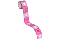 Tapeten Bordüre Kinder Herzen pink weiß AS 2818-38
