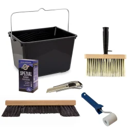 Tapeten Tapezier-Set 200g Kleister 5 tlg. Zubehör-Set