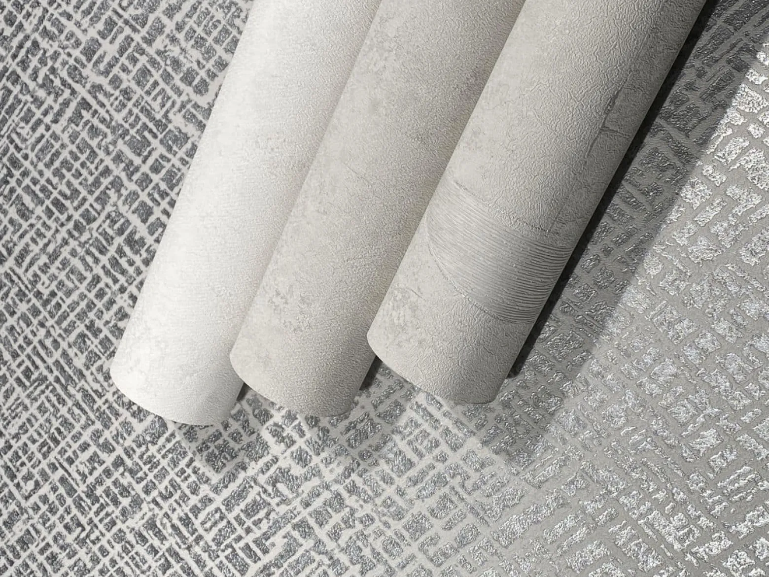 Tapete Papis Loveday Grau Silber Struktur 86731