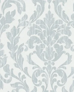 Tapete Ranken Floral Glanz weiß blau Marburg 58036