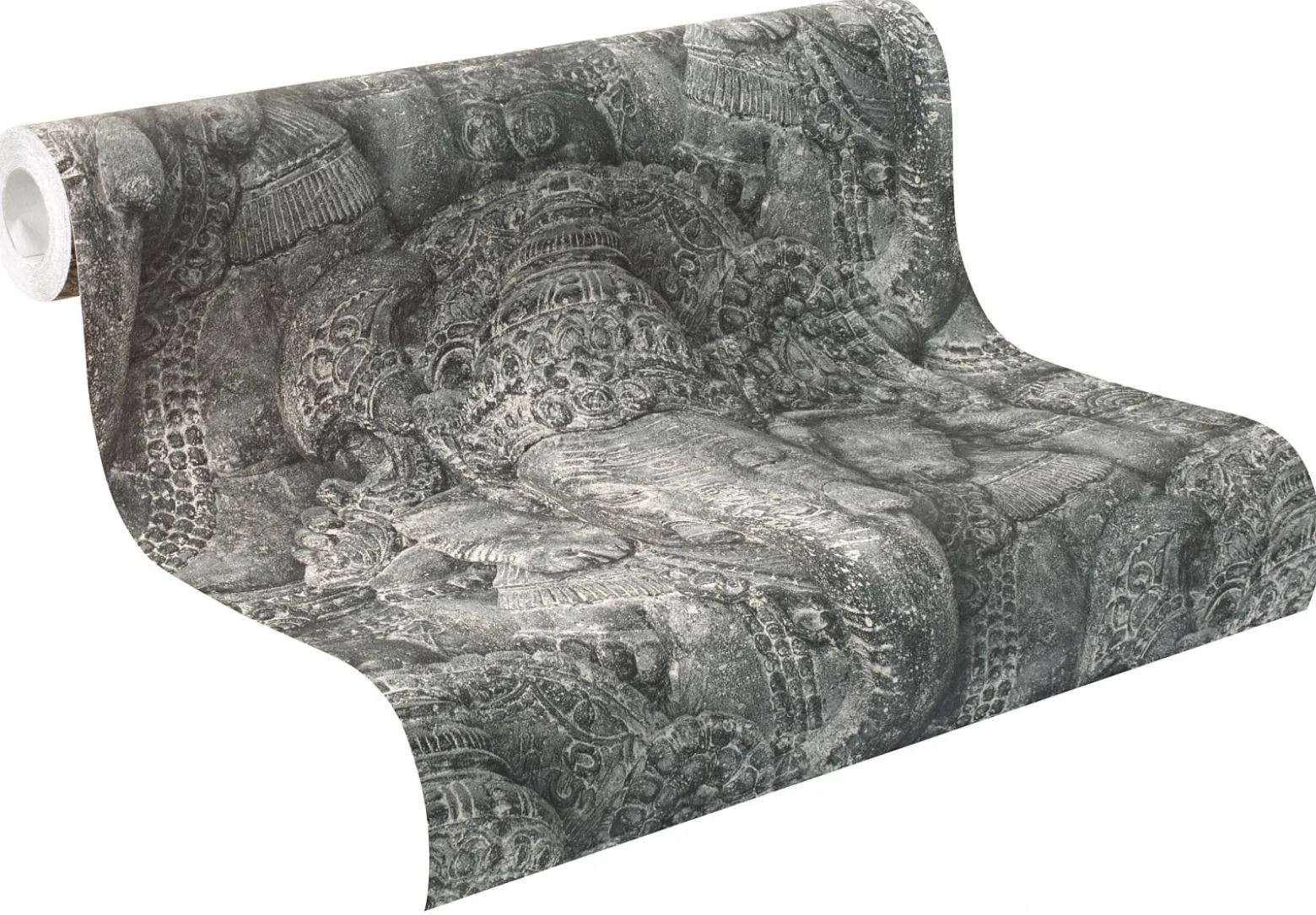 Tapete Rasch Crispy Paper Hindu Elefant schwarz 525502