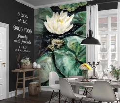 Tapete Seerose Floral Teich Guido Maria Kretschmer grün