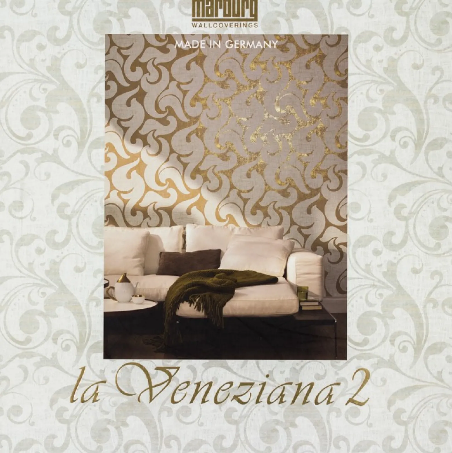 Tapete Streifen blau beige Marburg La Veneziana 53101