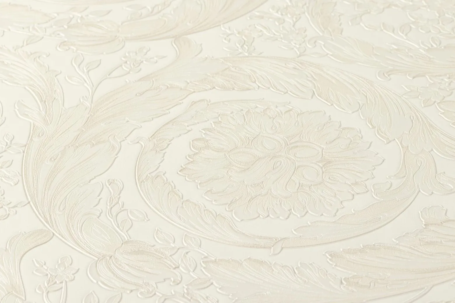 Tapete Versace Home Blumen creme Metallic 93583-2