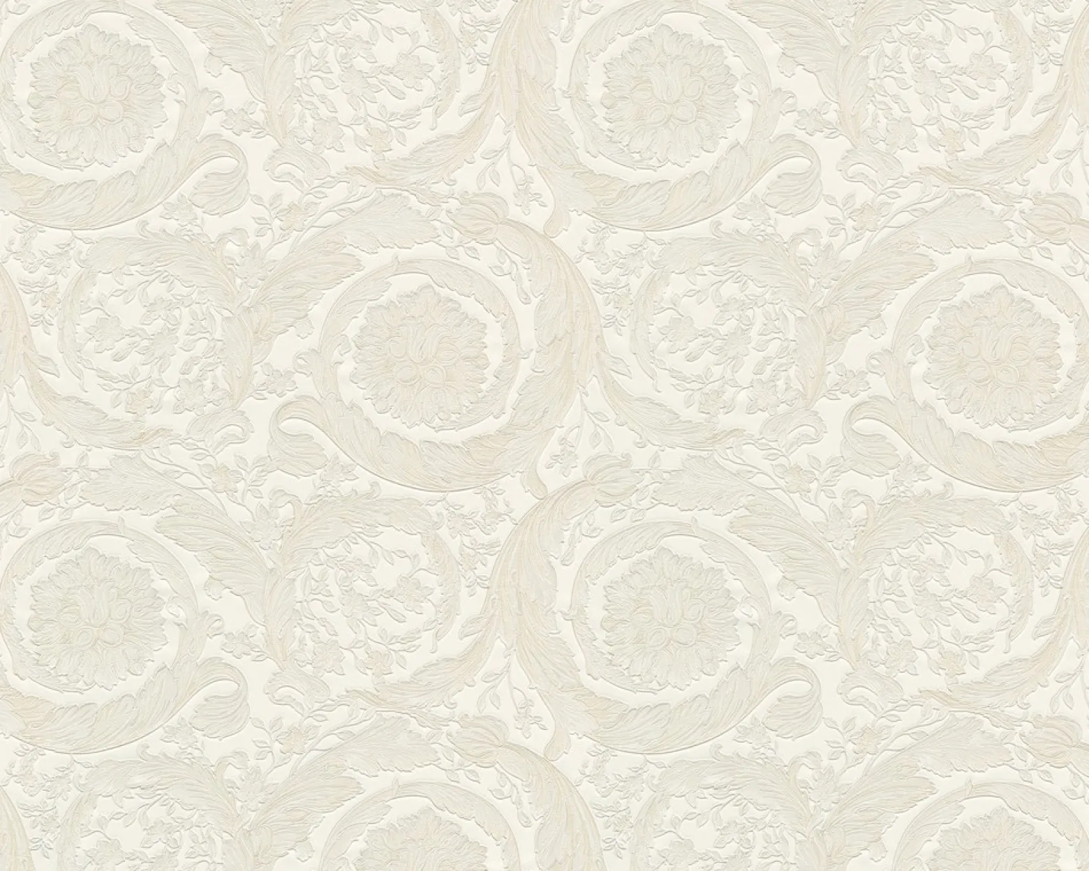 Tapete Versace Home Blumen creme Metallic 93583-2