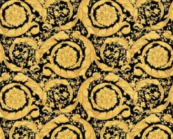 Tapete Versace Home Blumen gold Metallic 93583-4