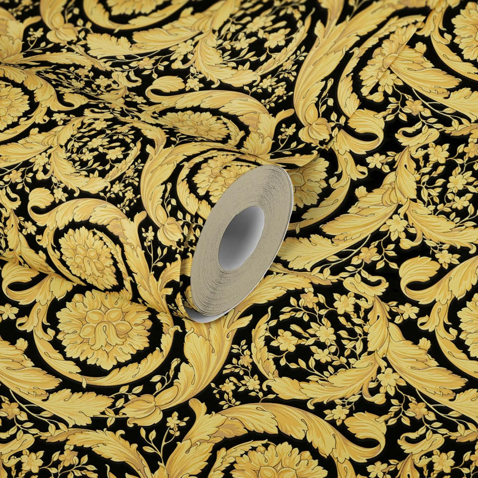 Tapete Versace Home Blumen gold Metallic 93583-4