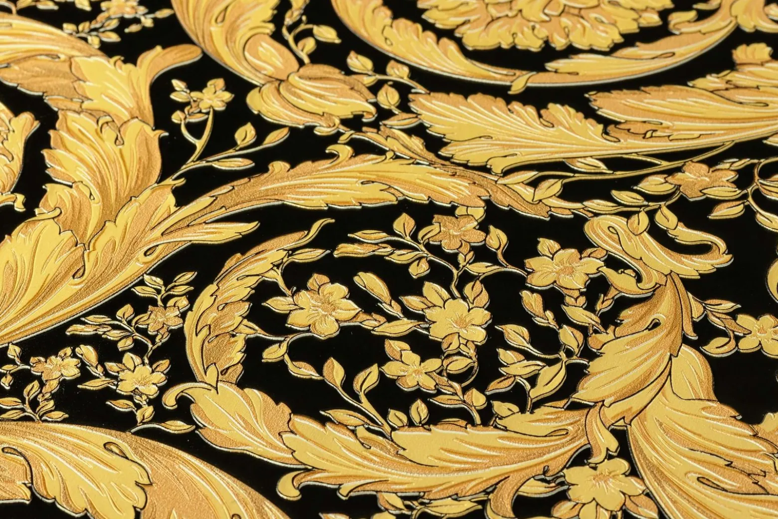 Tapete Versace Home Blumen gold Metallic 93583-4