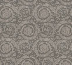 Tapete Versace Home Blumen grau Metallic 93583-6