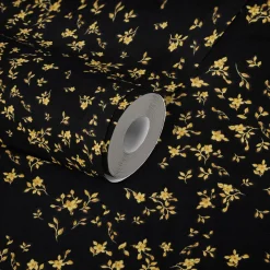 Tapete Versace Home Blumen schwarz gold Metallic 935854