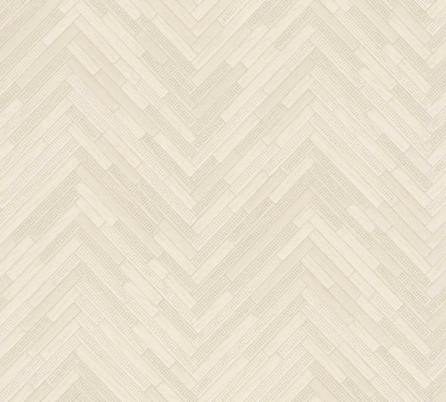 Tapete Versace Home Fischgrät Ornament creme 370515