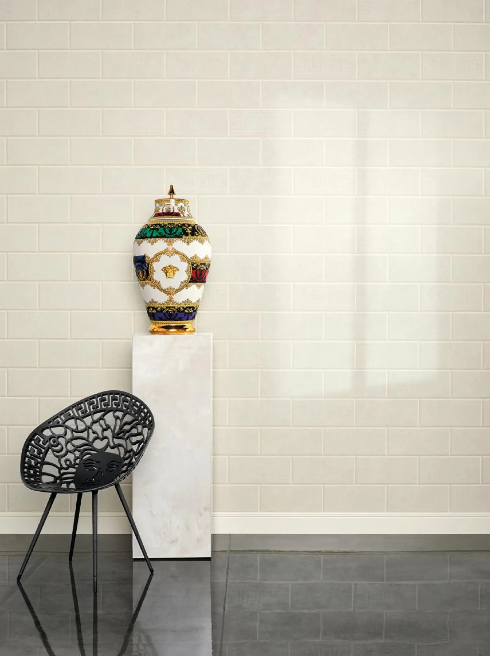 Tapete Versace Home Fliesen 3D beige-creme 34322-5