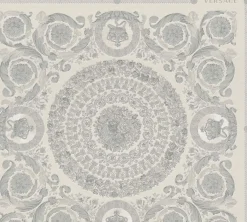 Tapete Versace Home Floral Kacheln grau Metallic 370555