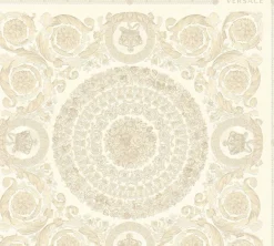 Tapete Versace Home Floral Kacheln creme Metallic 370551