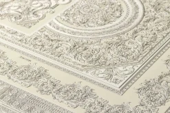 Tapete Versace Home Kacheln creme silber Metallic