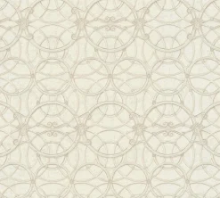 Tapete Versace Home Kreise creme weiß Metallic 370493