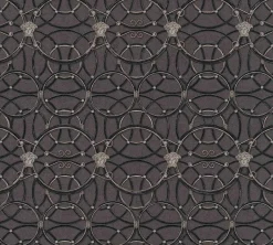 Tapete Versace Home Kreise dunkelgrau Metallic 370494