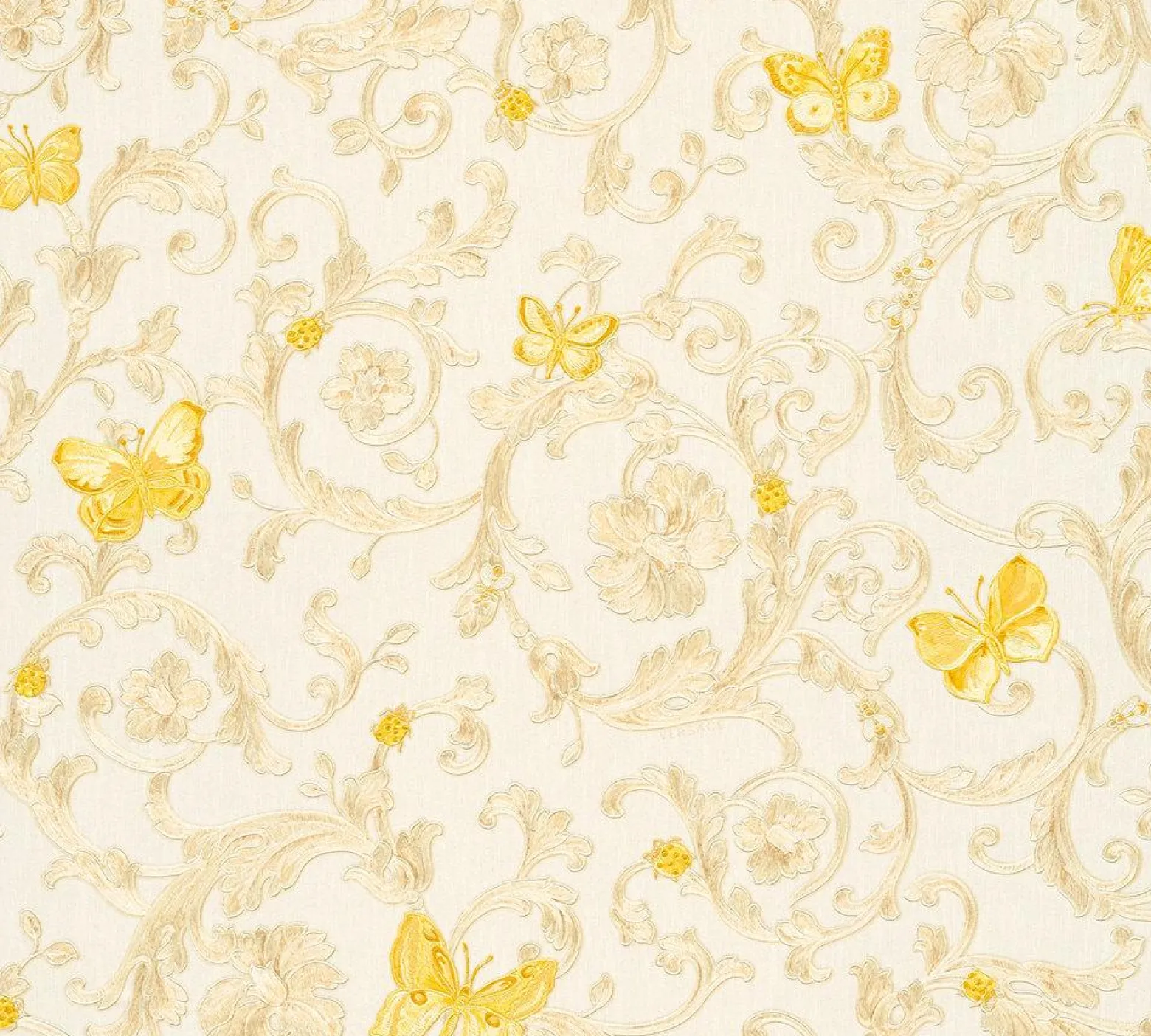 Tapete Versace Home Ranken weiß gold Glitzer 34325-1