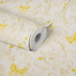 Tapete Versace Home Ranken weiß gold Glitzer 34325-1