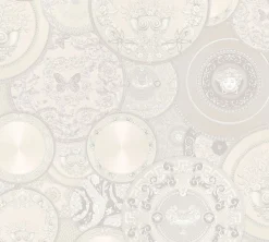 Tapete Versace Home Teller creme-weiß Metallic 34901-4