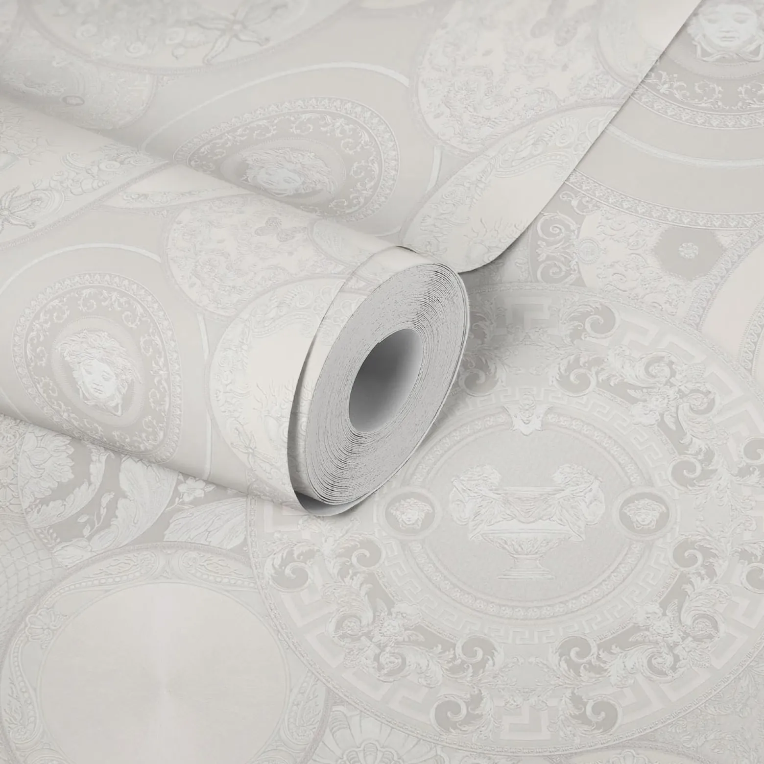 Tapete Versace Home Teller creme-weiß Metallic 34901-4