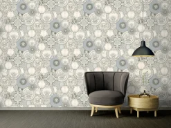 Tapete Versace Home Teller silber-weiß Metallic 34901-3