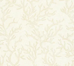 Tapete Versace Korallen beige creme Metallic 34497-1