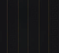 Tapete Versace Streifen schwarz gold Metallic 93524-4