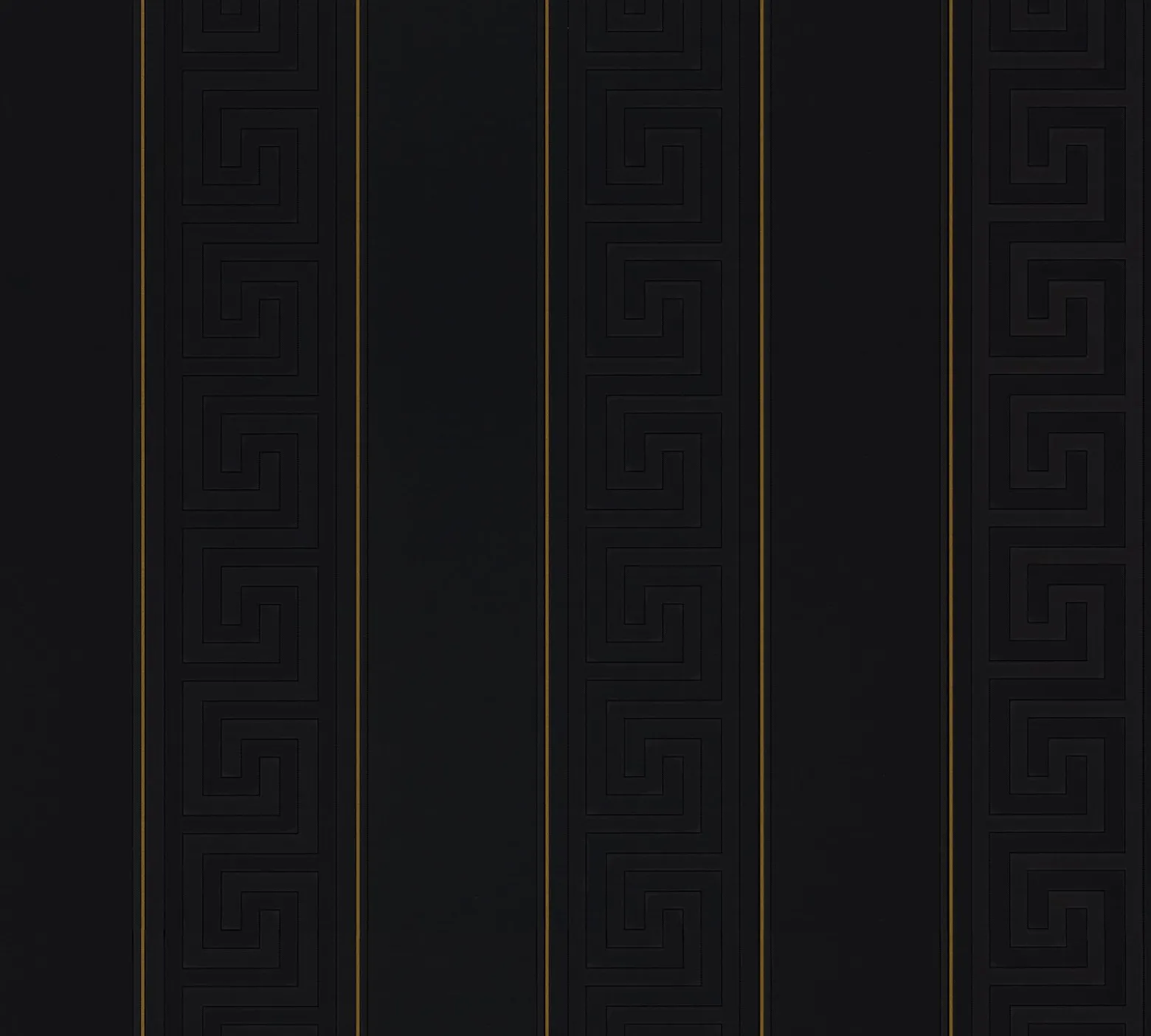 Tapete Versace Streifen schwarz gold Metallic 93524-4