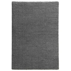 Teppich flauschig einfarbig grau Hochflor Astra Salerno