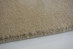 Teppich flauschig uni hellbraun Hochflor Astra Salerno