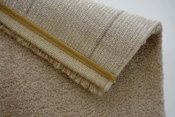 Teppich flauschig uni hellbraun Hochflor Astra Salerno