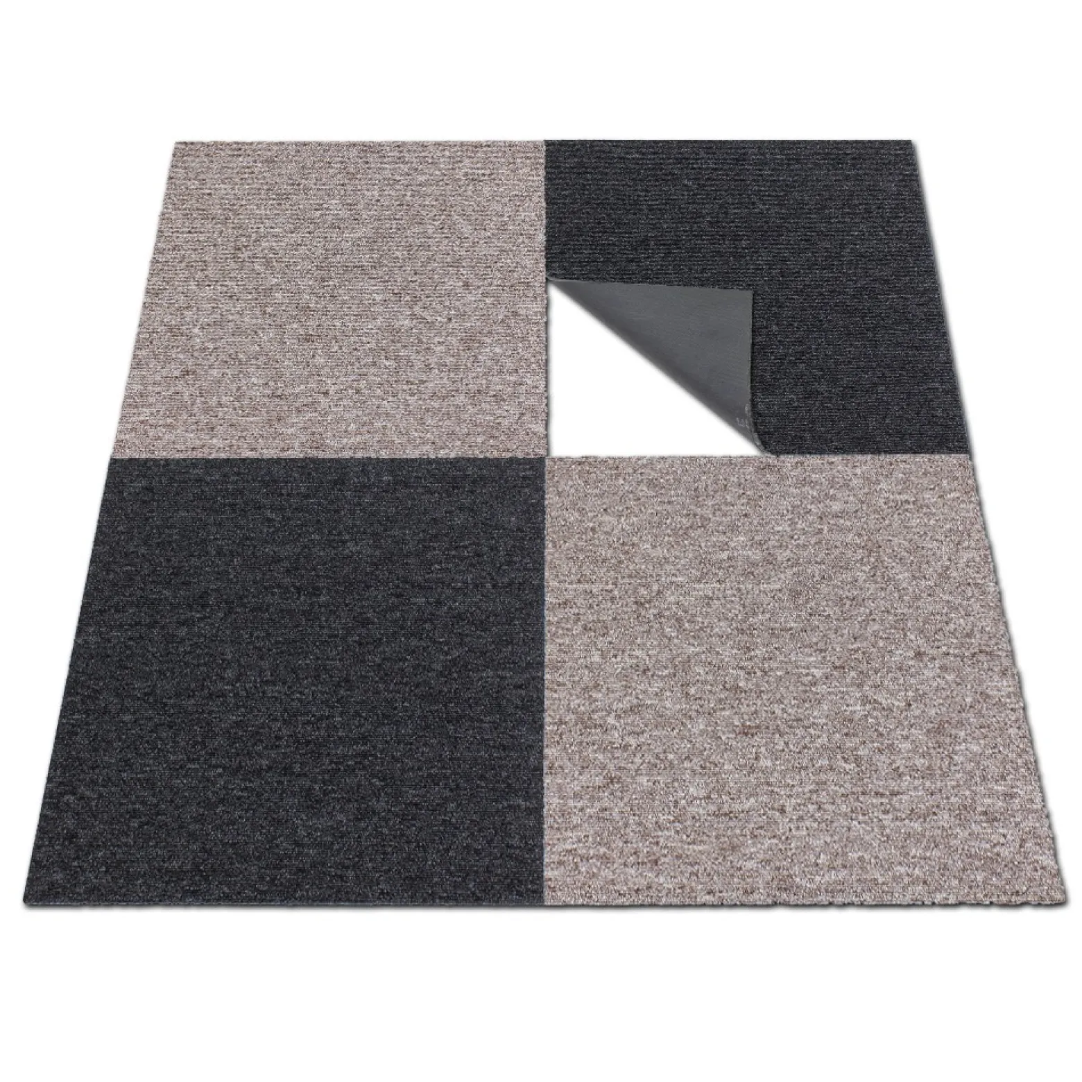 Teppichfliese Teppichplatte Diva beige 50x50 cm