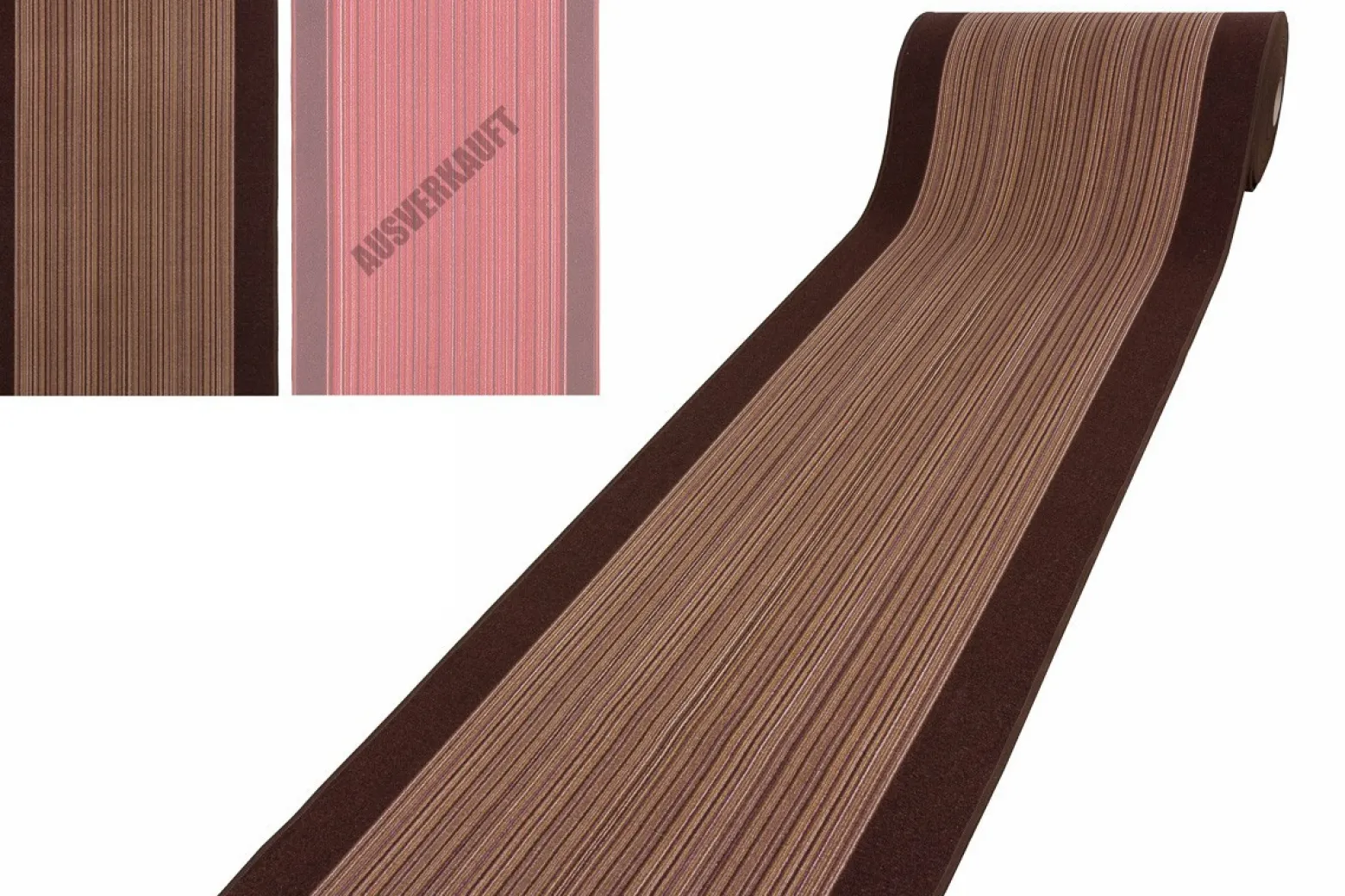 Teppichläufer Carnaby Streifen 2 Farben 80cm Breite