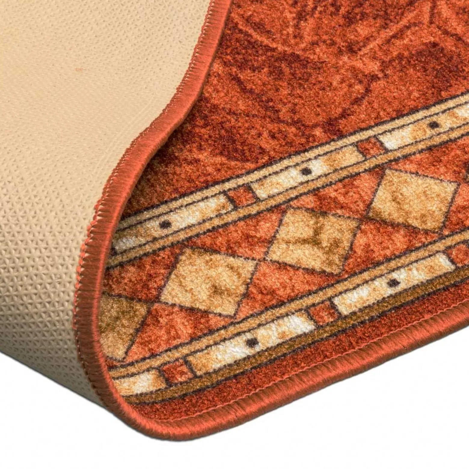 Teppichläufer Läufer Cheops Bordüre orange 80cm Breite