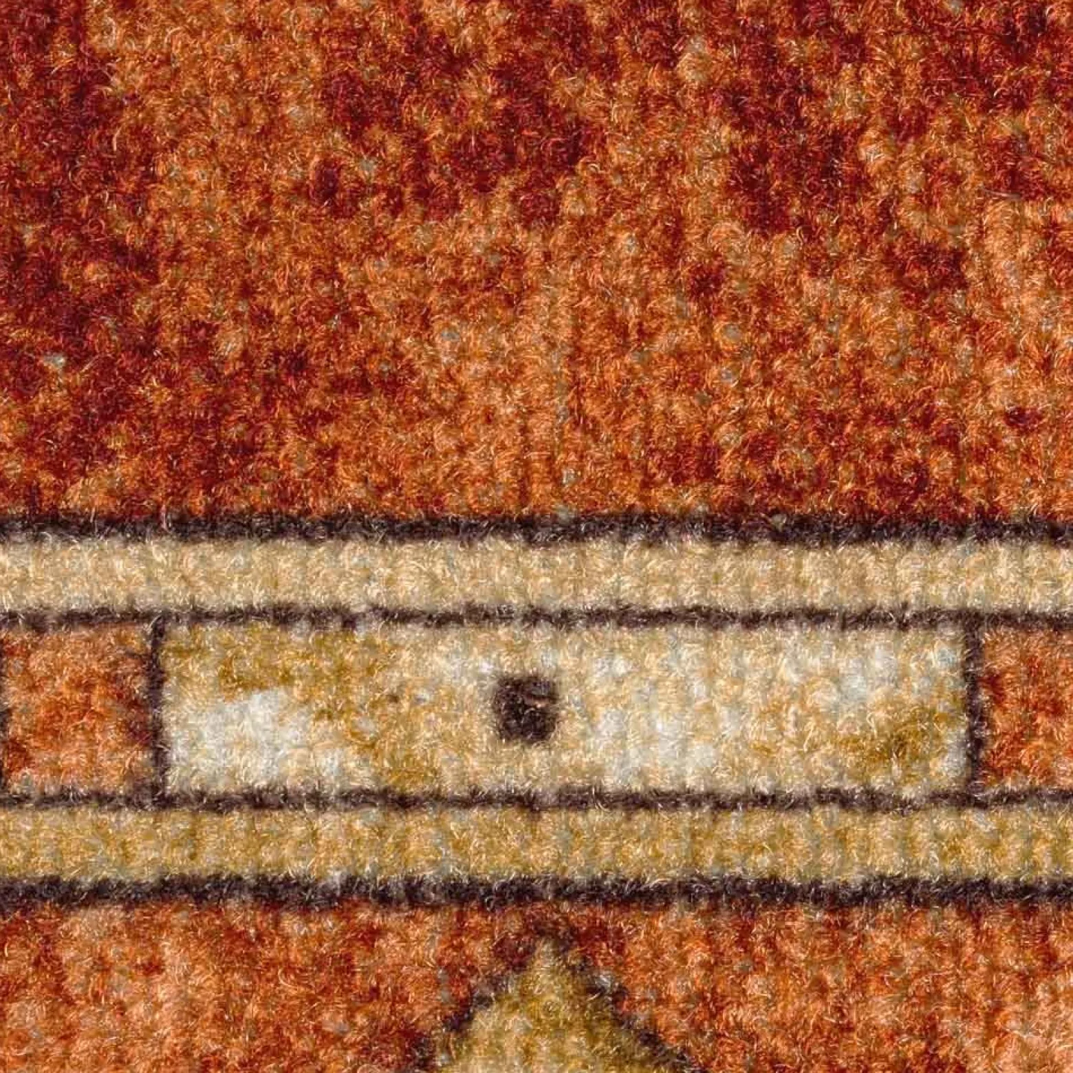 Teppichläufer Läufer Cheops Bordüre orange 80cm Breite