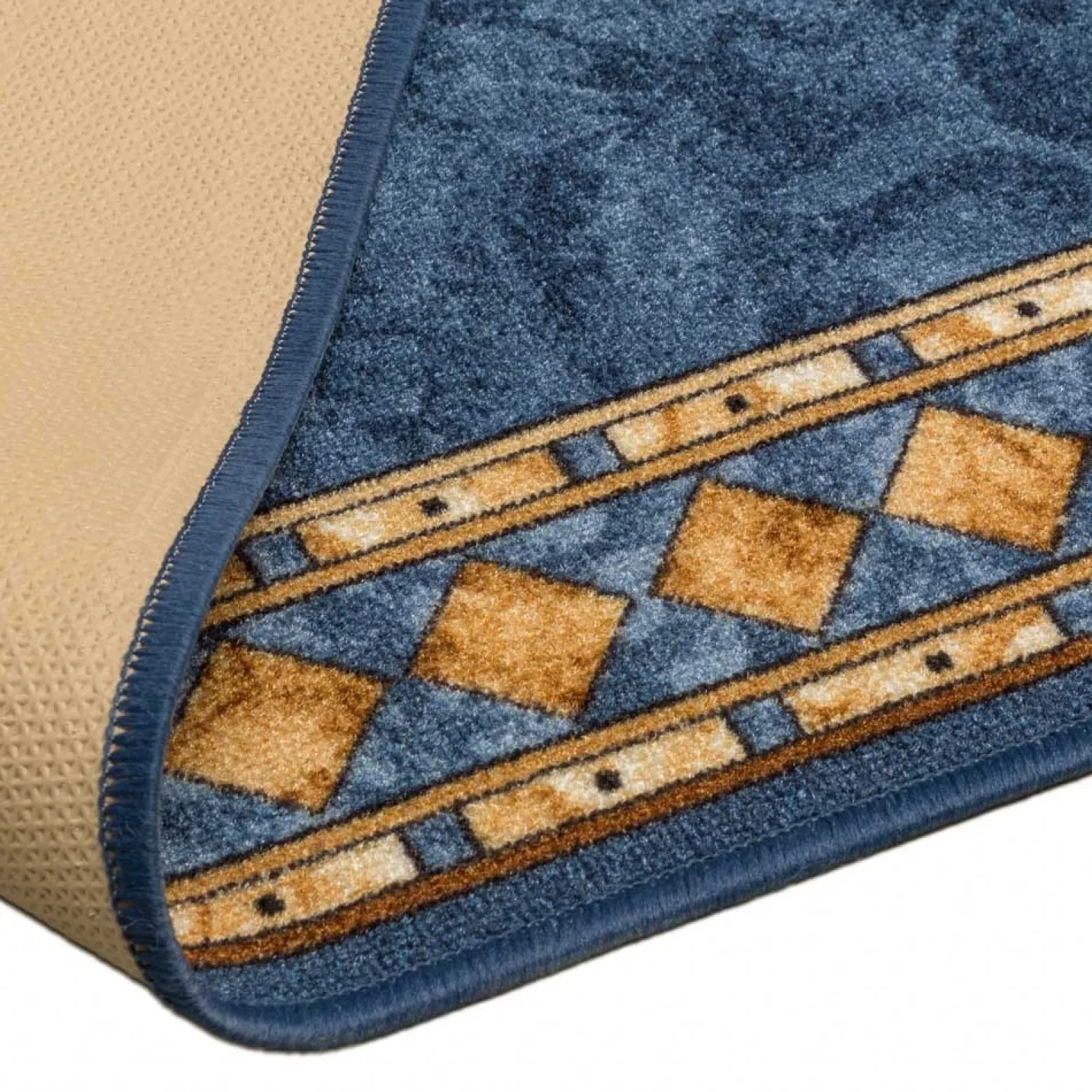 Teppichläufer Läufer Cheops Bordüre blau 80cm Breite