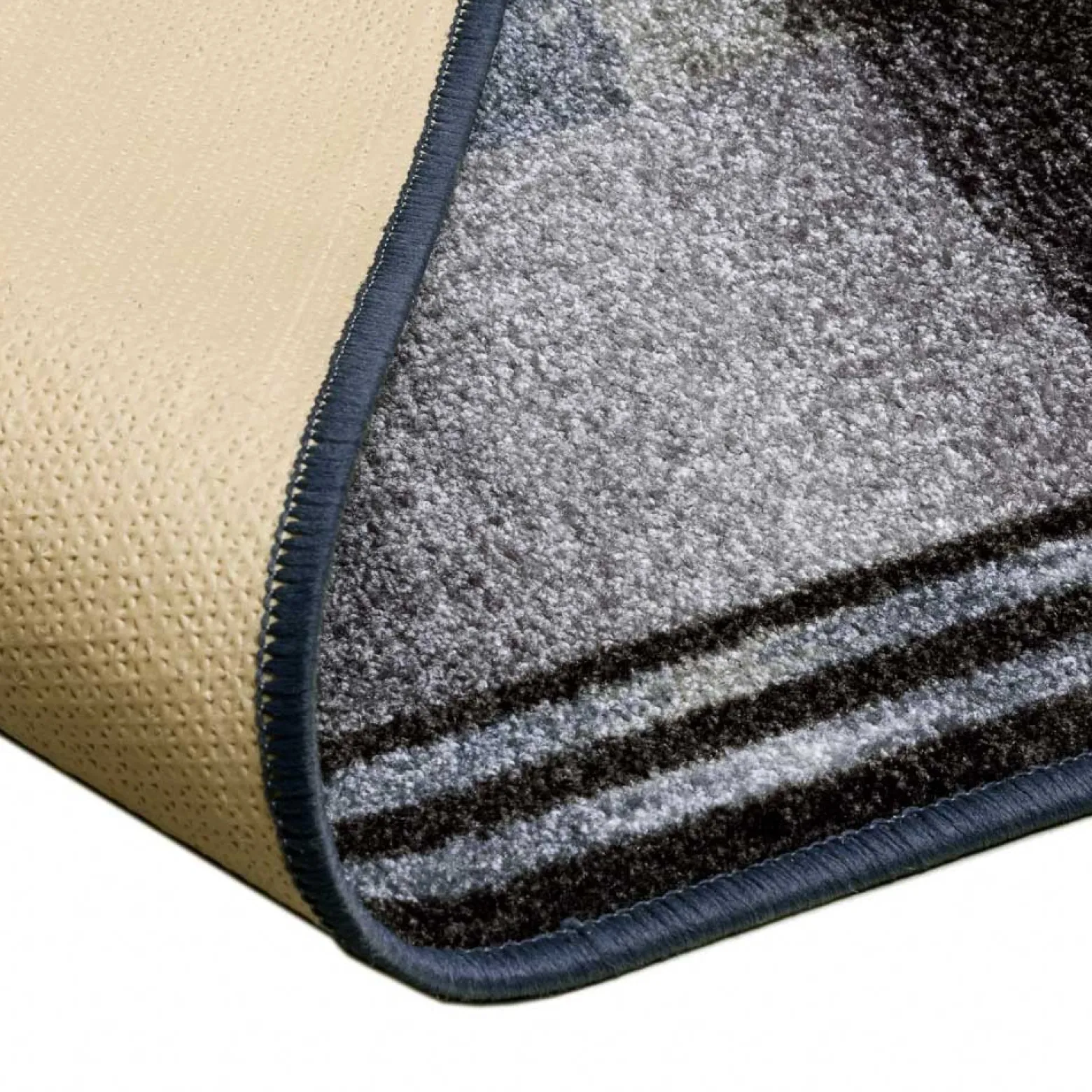 Teppichläufer Läufer Ikat Muster grau 80cm Breite
