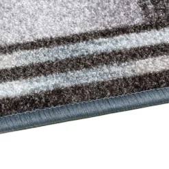 Teppichläufer Läufer Ikat Muster grau blau 80cm Breite