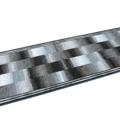 Teppichläufer Läufer Ikat Muster grau blau 80cm Breite